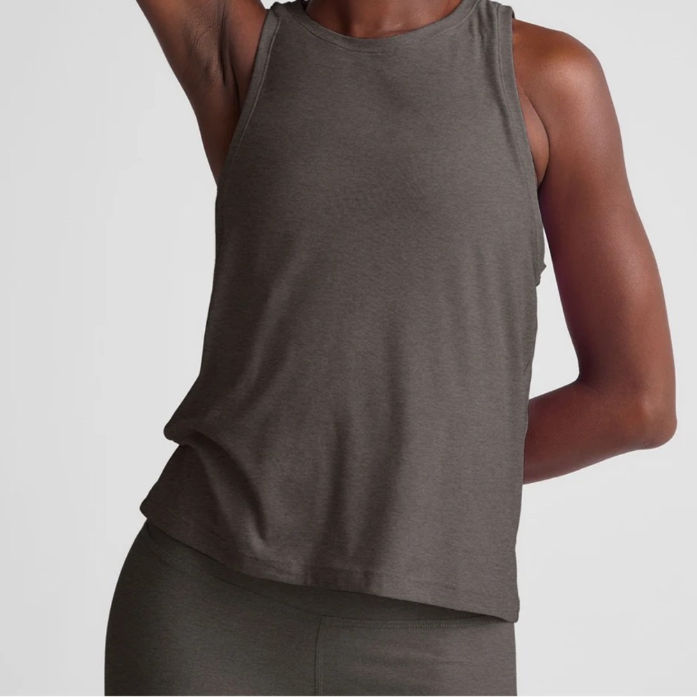 True Heather Gray Sleeveless Women's Rebalance Tank